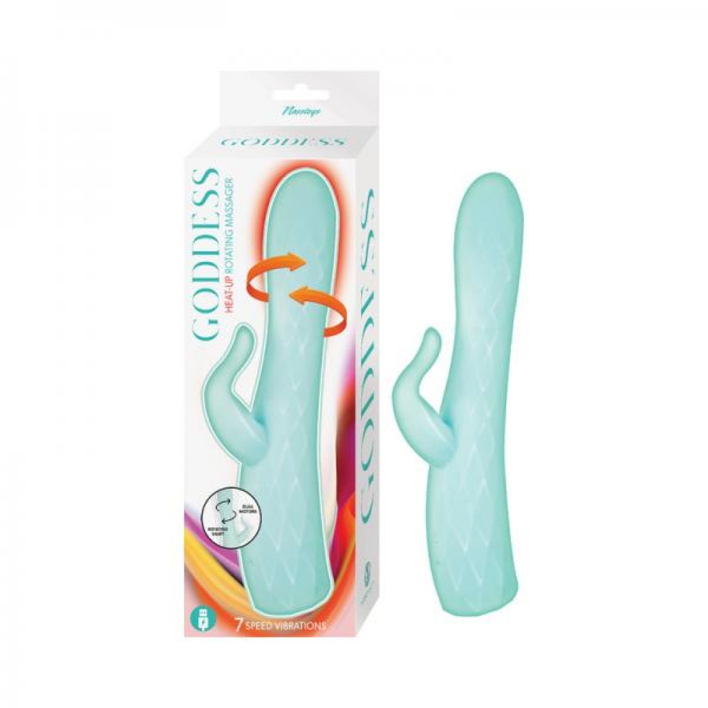 Goddess Heat Up Rotating Massager - Aqua Teal