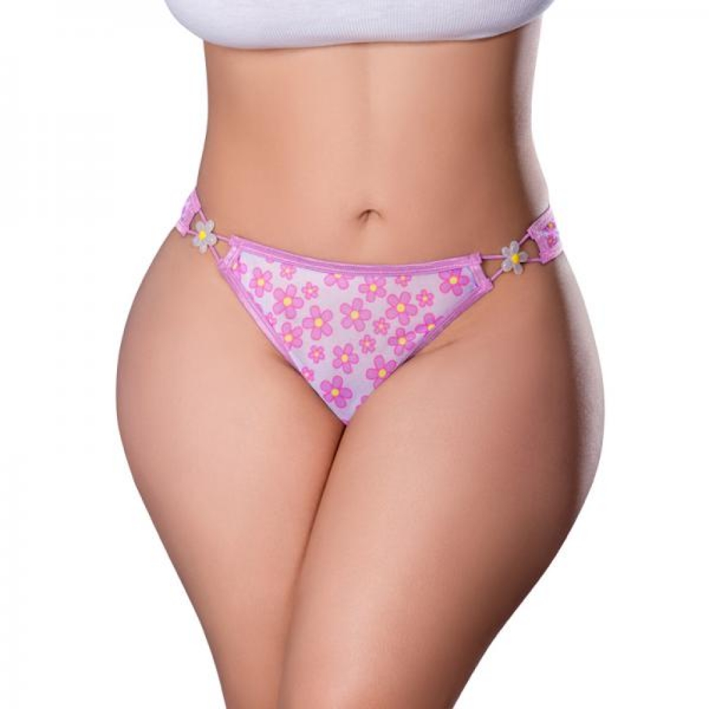 Magic Silk Daisy Tanga - Daisy Print - Queen Size