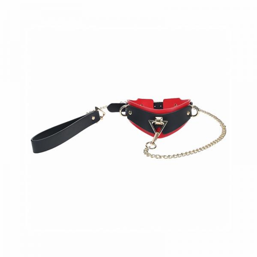 Ouch! Milan Collection Collar with Leash - Elegant Black