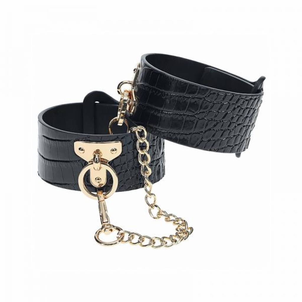 Ouch! Rome Collection Leg Cuffs - Versatile Restraint in Elegant Black