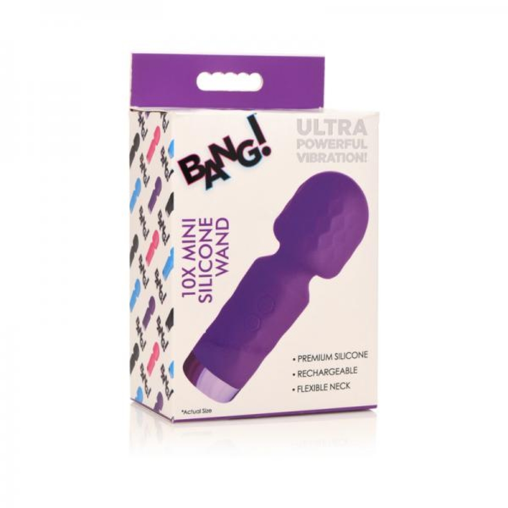 Compact Bang! 10x Mini Silicone Wand in Purple