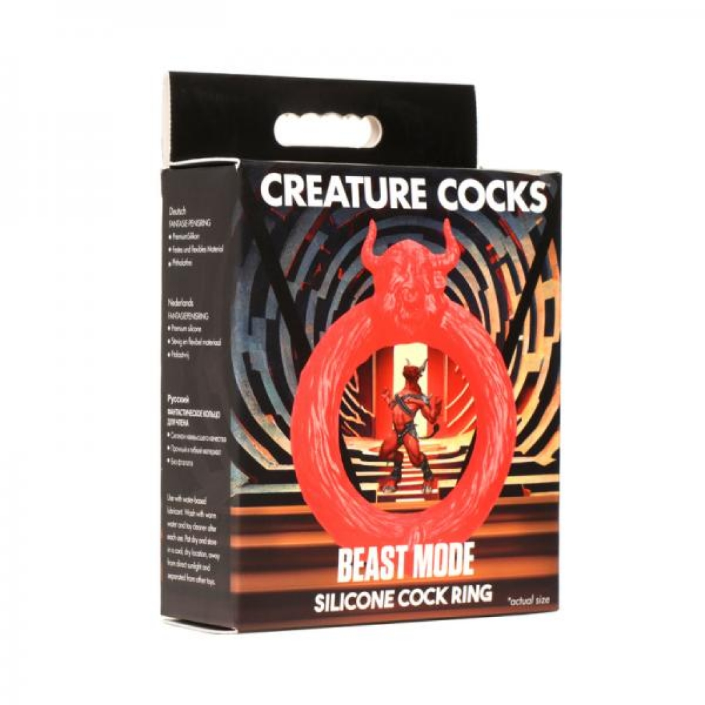 Creature Cocks Beast Mode Silicone Cock Ring - Red