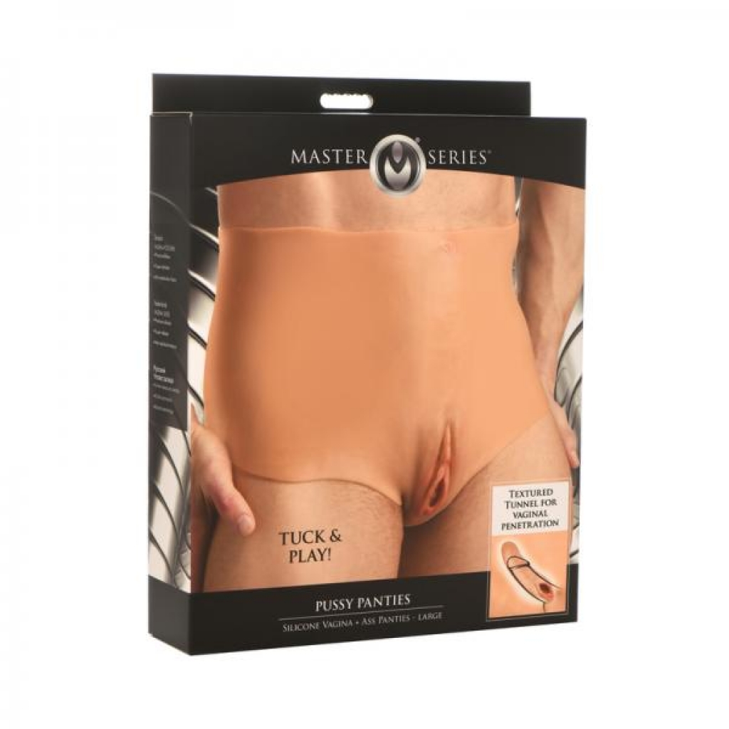 Master Series Pussy Panties - Silicone Vagina & Ass Panties - Large