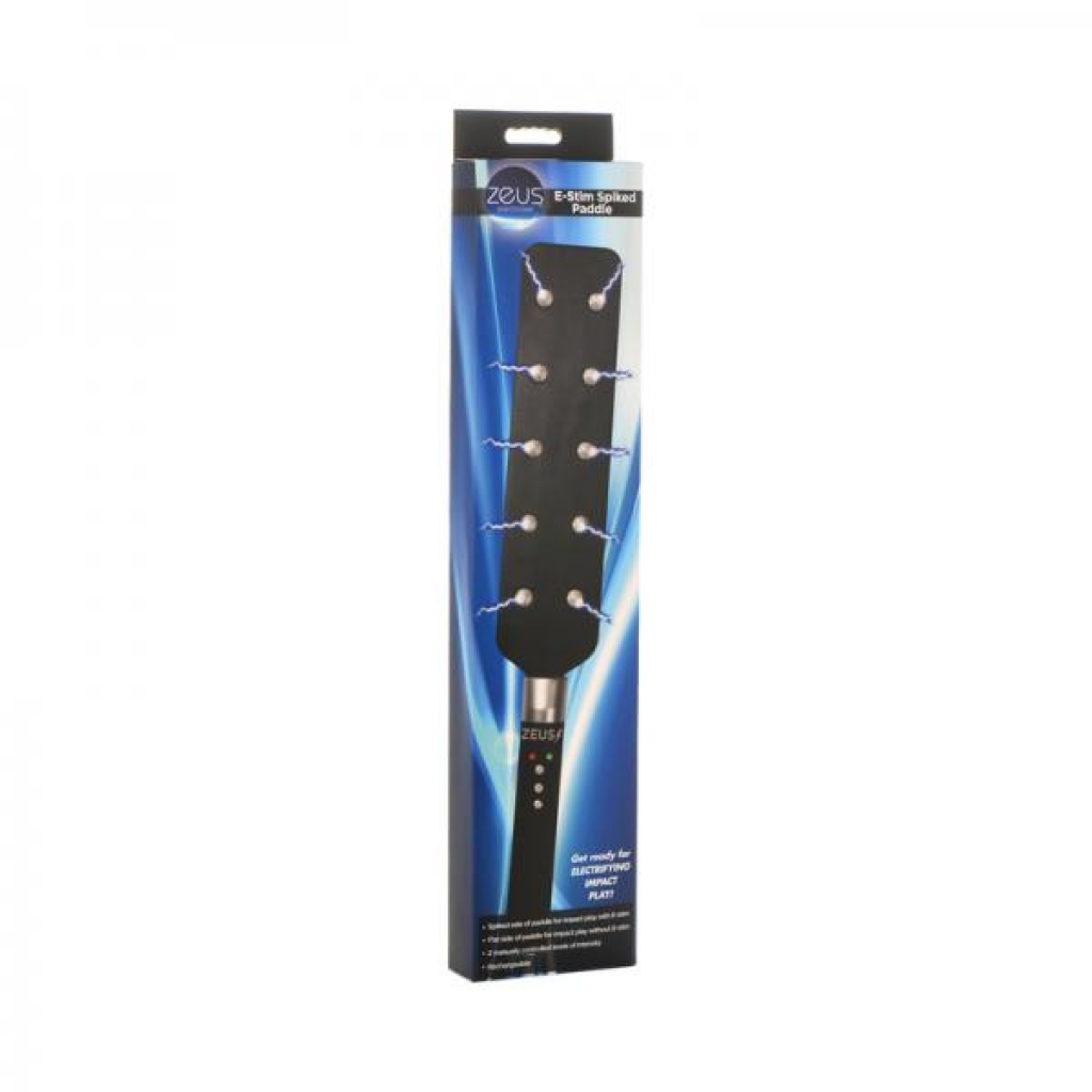 Zeus Electrosex E-Stim Spiked Paddle - Black