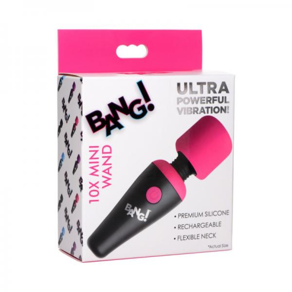 Bang! 10x Vibrating Mini Silicone Wand - Pink