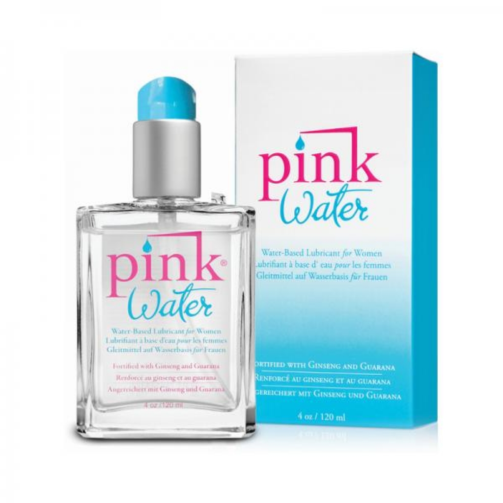 Pink Water-based Lubricant 4oz Glass Bottle - Intimate Glide