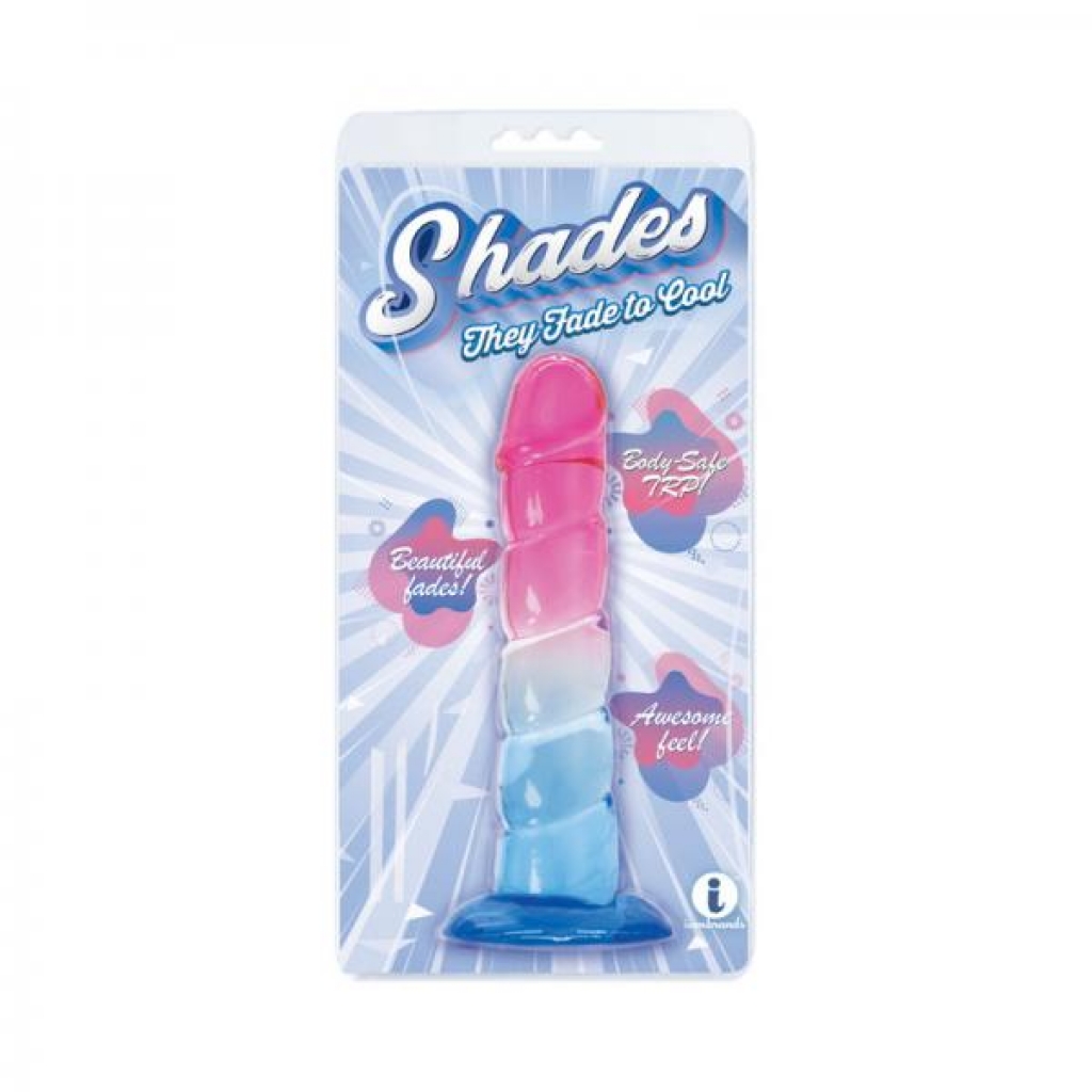 Shades Swirl 7.5 In. Dildo - Pink/Blue