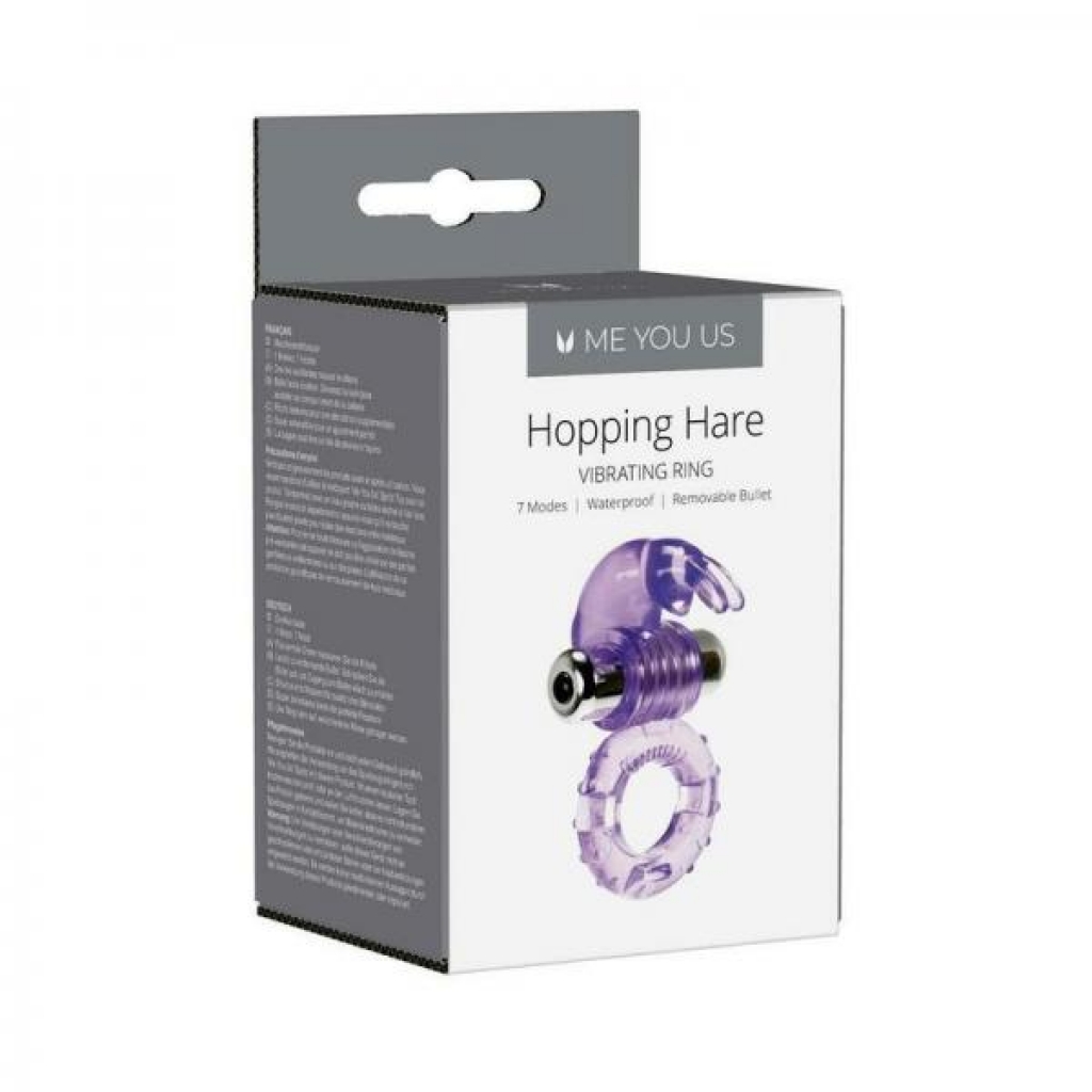 Me You Us Hopping Hare Vibrating Cock Ring - Purple