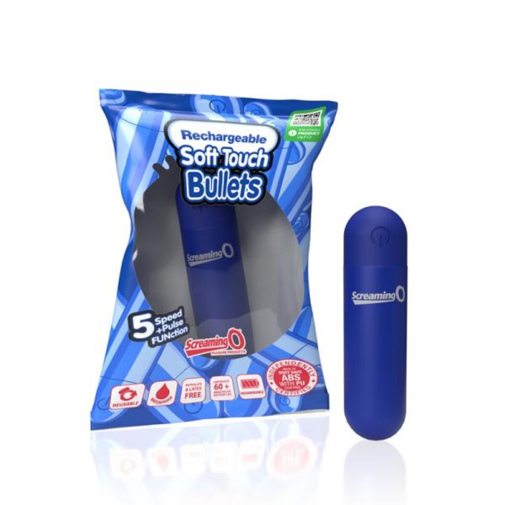 Screaming O Soft Touch Rechargeable Bullet - Blue