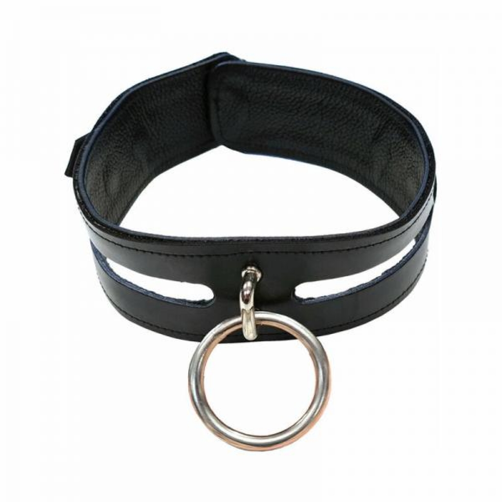 Rouge Fashionable Leather Collar - Black