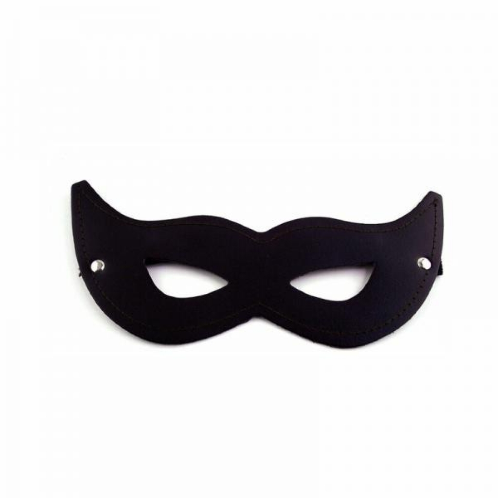 Rouge Leather Cat Eye Mask - Black