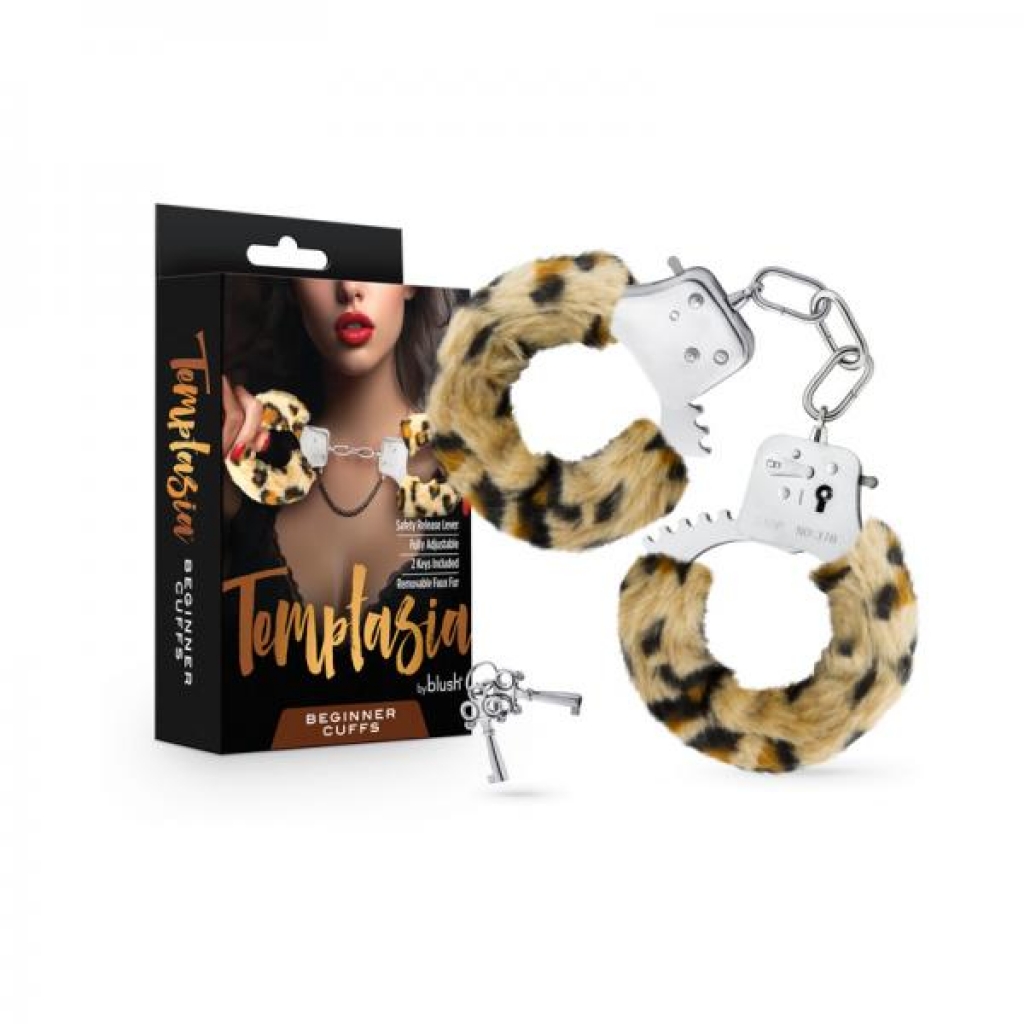 Temptasia Beginner Cuffs - Leopard Print - Exquisite Bondage Play