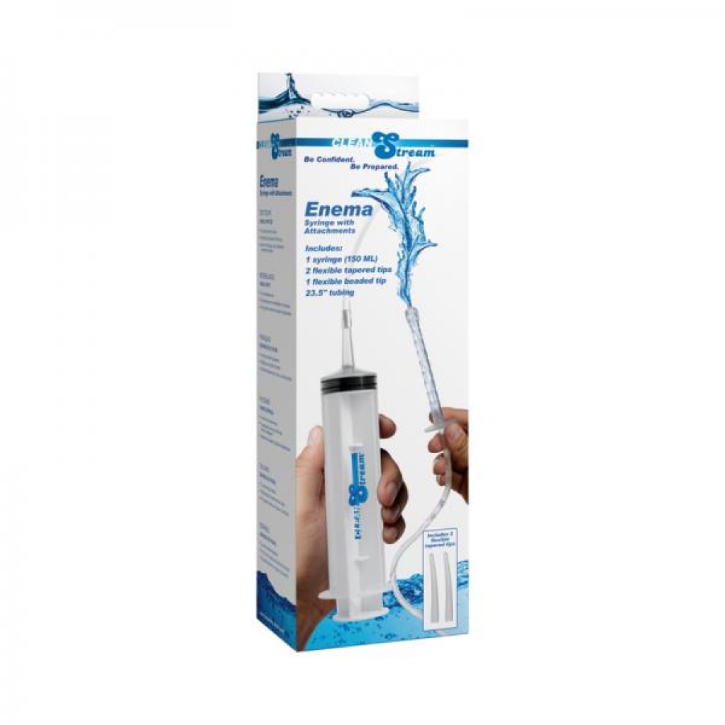 Cleanstream Enema Syringe with Attachments - Clear