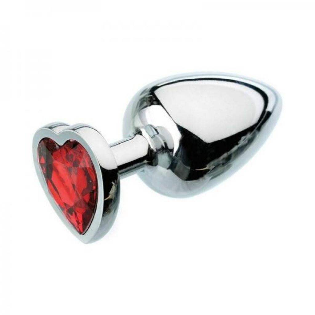 Adam & Eve Large Red Hearts Gem Anal Plug