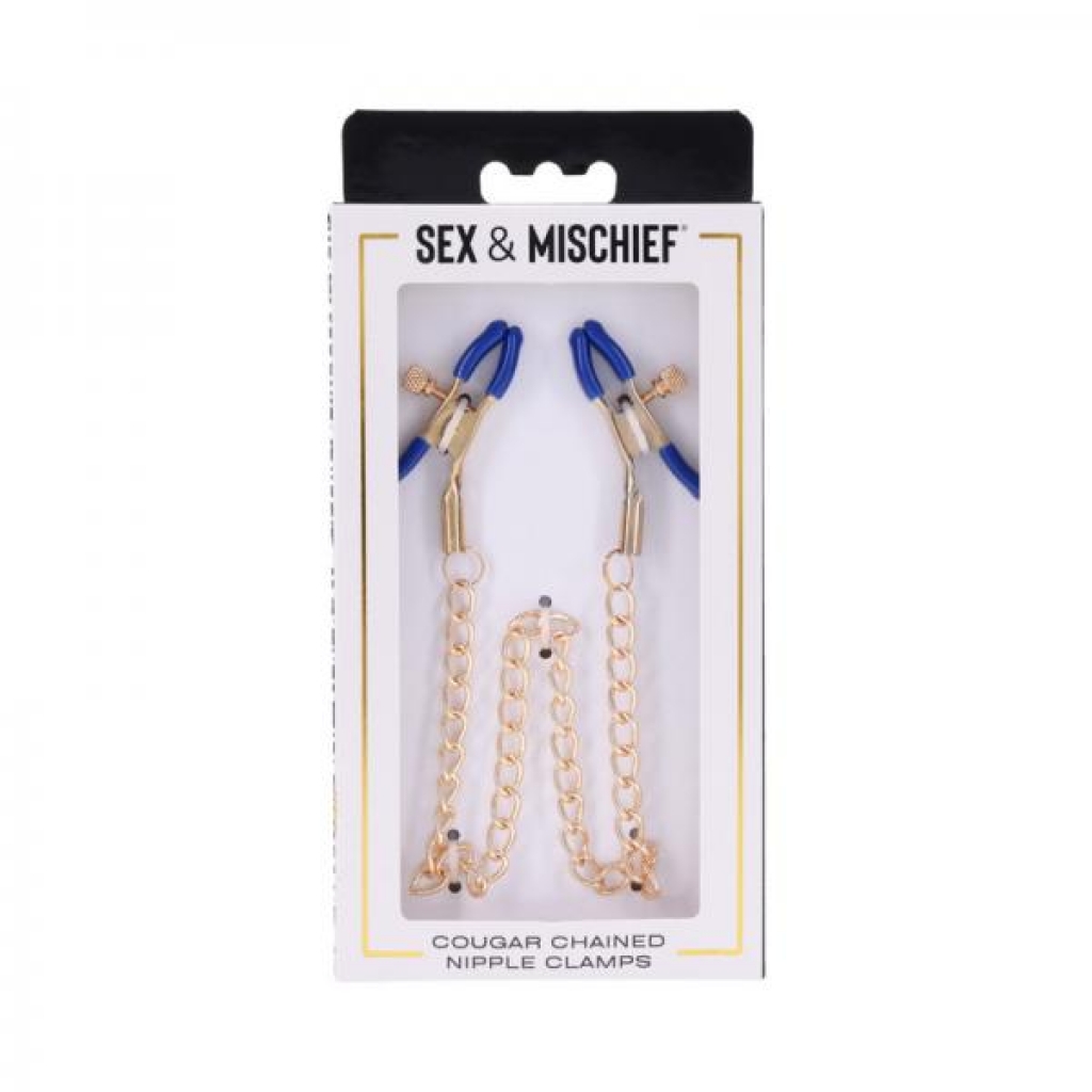 Sportsheets Sex & Mischief Cougar Chained Nipple Clamps