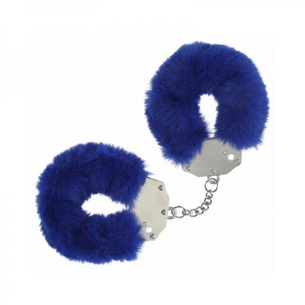 Ouch! Heavy-duty Fluffy Handcuffs - Navy