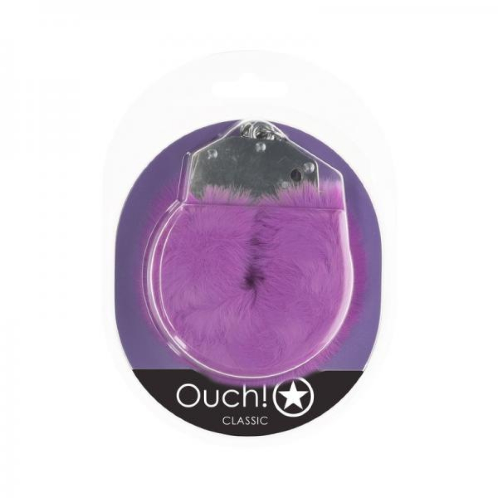 Ouch! Classic Fluffy Handcuffs - Purple