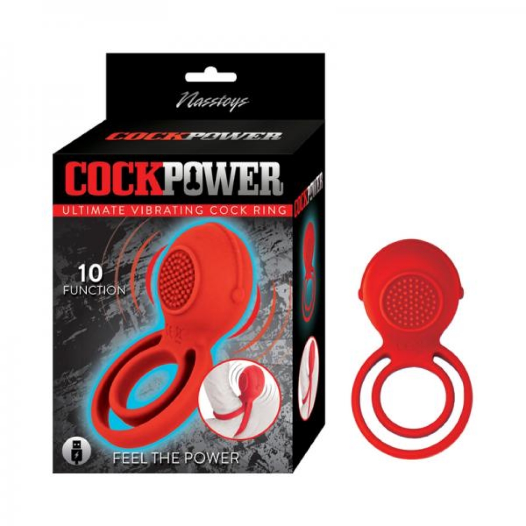 Cockpower Ultimate Vibrating Cockring - Red