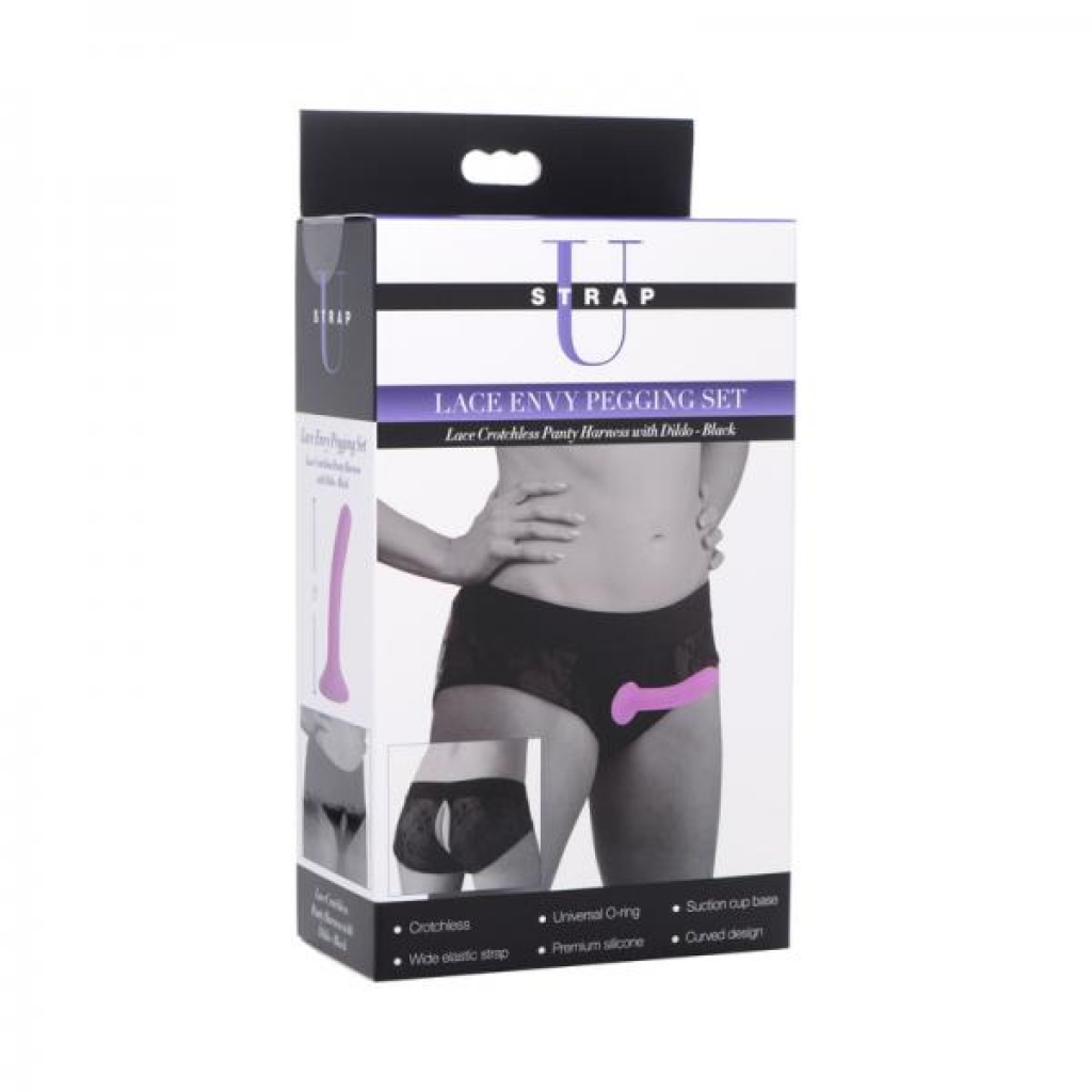 Strap U Lace Envy Pegging Set Black/black