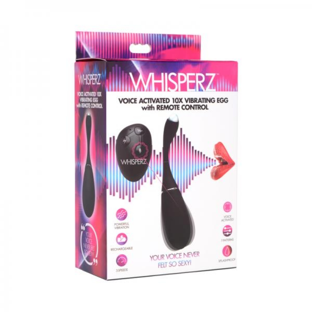 Whisperz Voice Activated: 10x Vibrating Egg With Remote