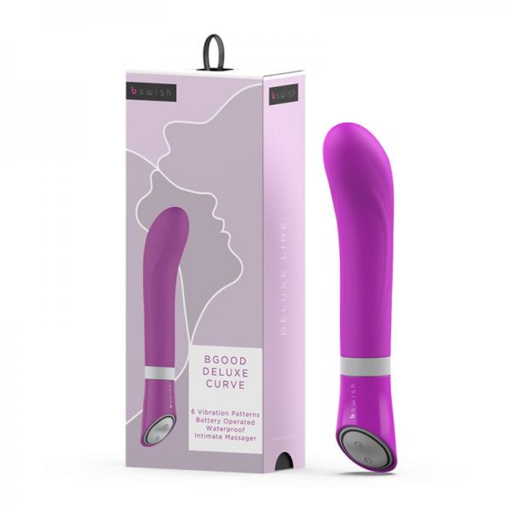 B Swish Bgood Deluxe Curve Vibrator - Violet Purple