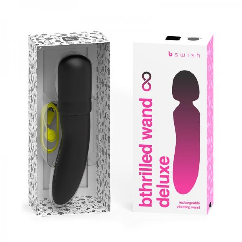 B Swish Bthrilled Premium Mini Wand Massager - Noir