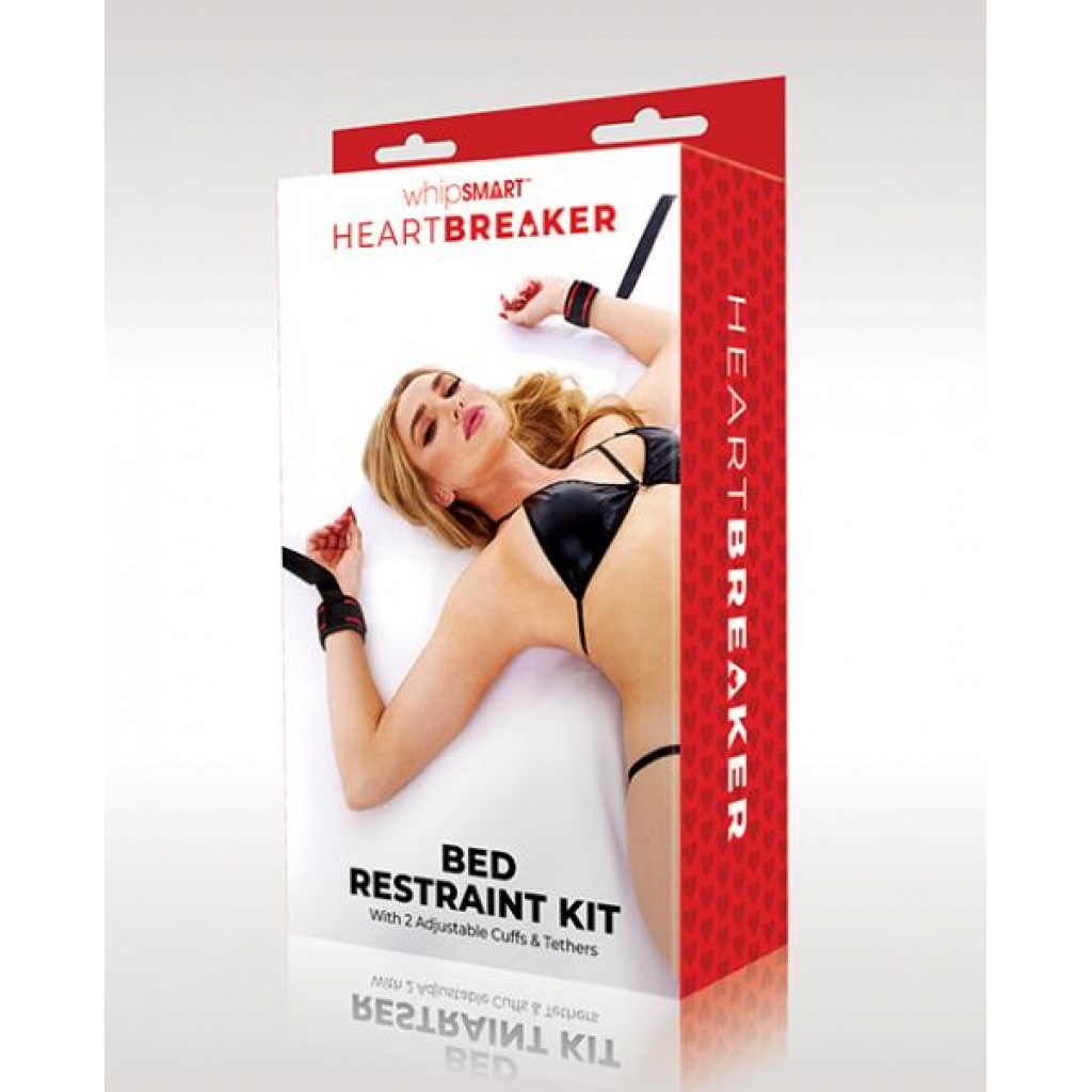 Whipsmart Heartbreaker Bed Restraint Kit - Black/Red