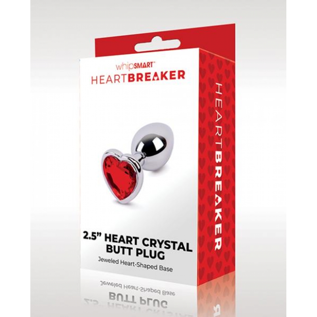 Whipsmart Heartbreaker - 2.5 Inch Heart Crystal Butt Plug