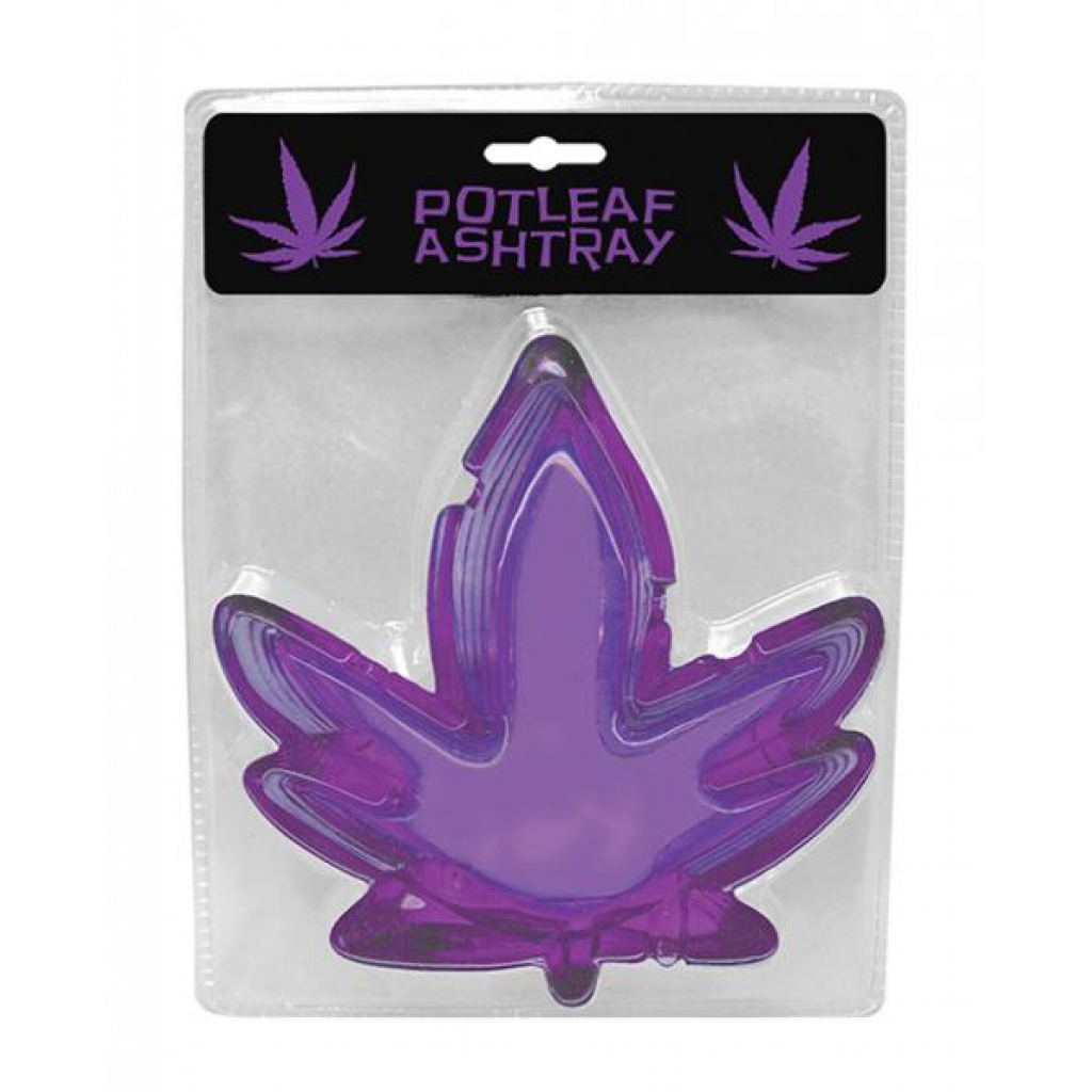 Potleaf Glass Ashtray - Purple