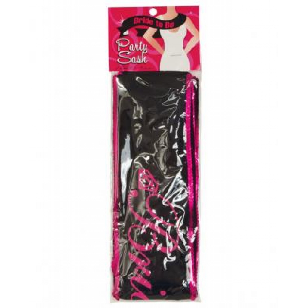 Bride to Be Party Sash - Black Pink