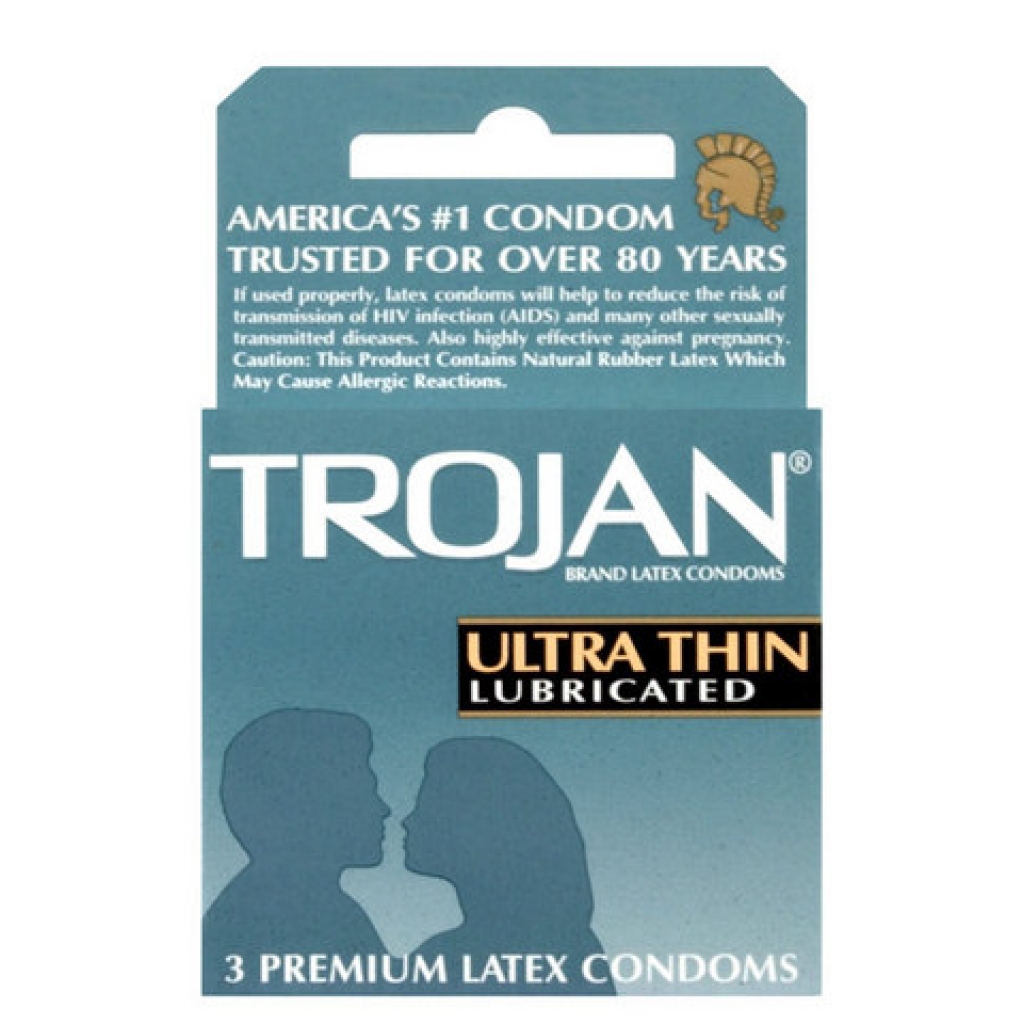 Trojan Sensitive Ultra Thin Lubricated Condoms - 3 Pack Clear