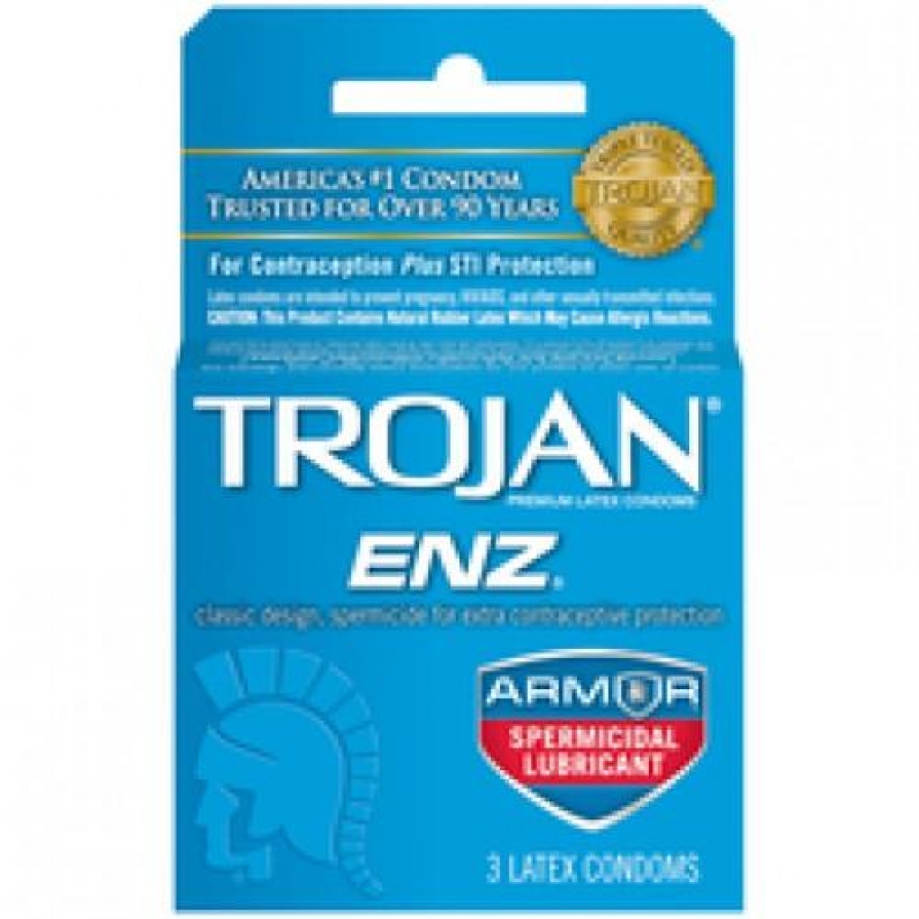 Trojan Enz Condoms with Spermicidal Lubricant - Safe Protection Pack