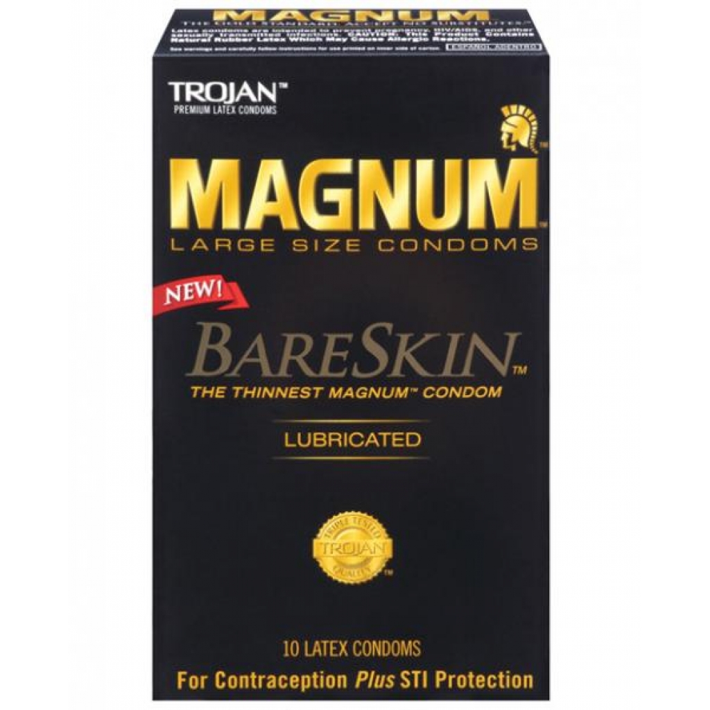 Trojan Magnum BareSkin Condoms (10 Count) - Ultimate Comfort and Sensitivity