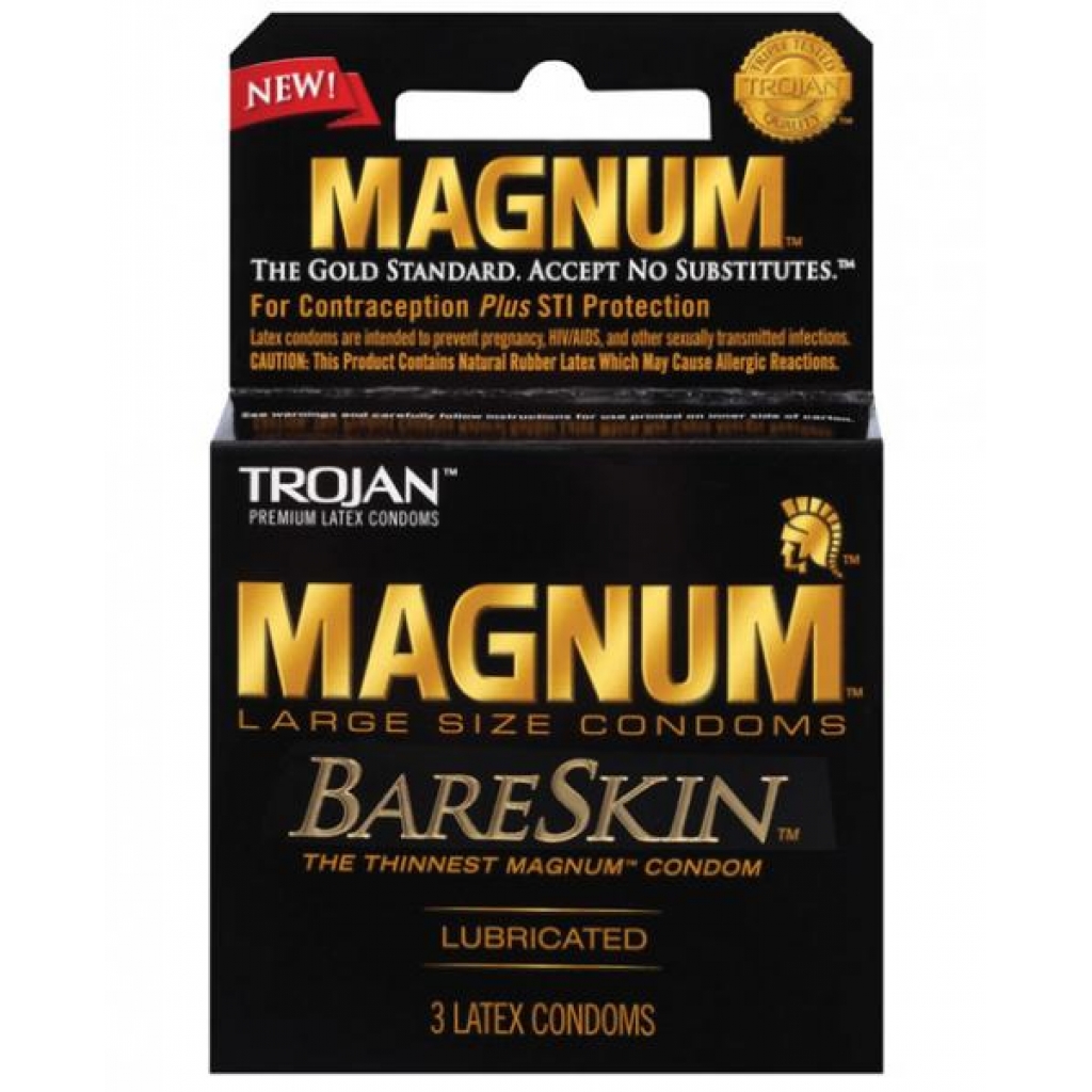 Trojan Magnum Bareskin Latex Condoms - 3 Pack