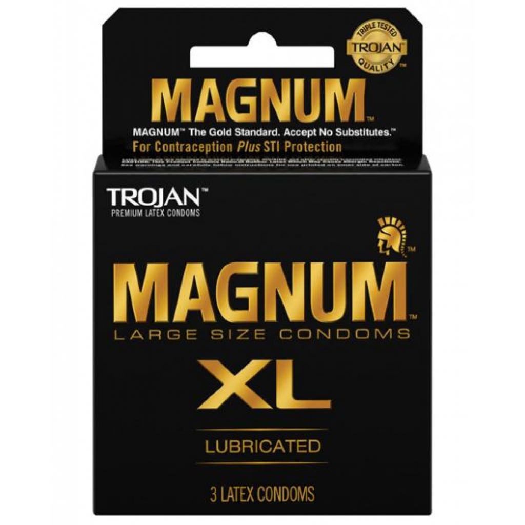 Trojan Magnum XL Latex Condoms - 3 Pack