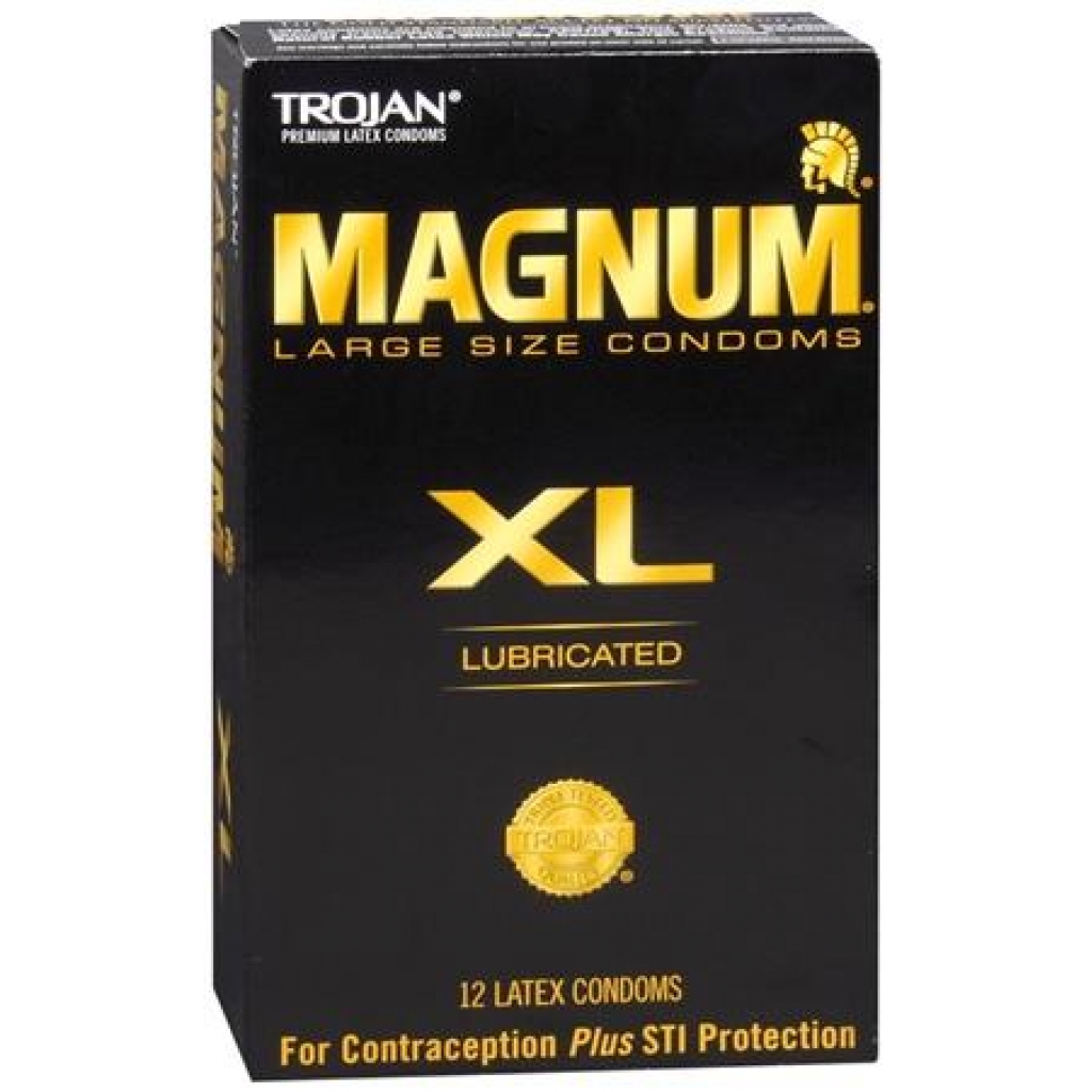 Trojan Magnum XL Lubricated Condoms - Box of 12