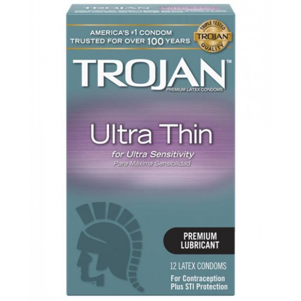 Trojan Sensitivity Ultra Thin Latex Condoms - 12 Pack