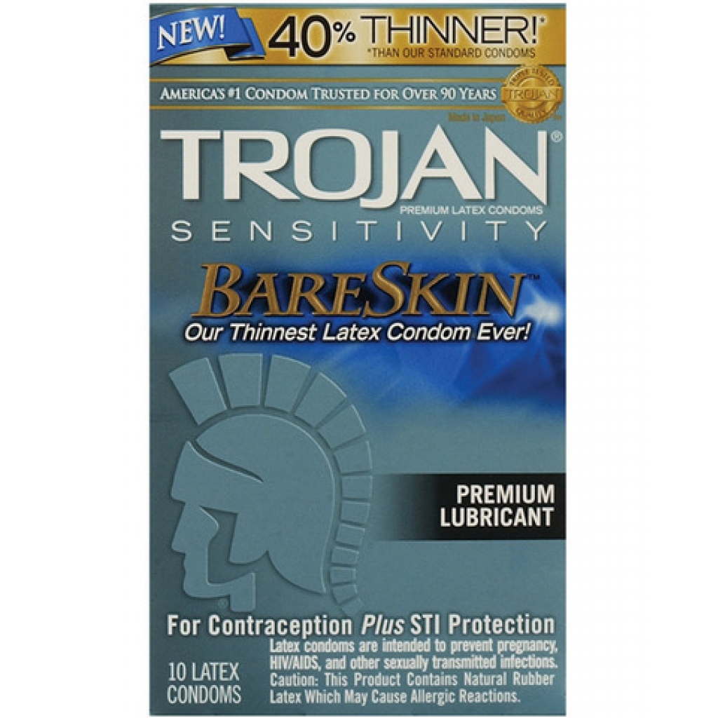 Trojan Bare Skin Condoms - Box of 10