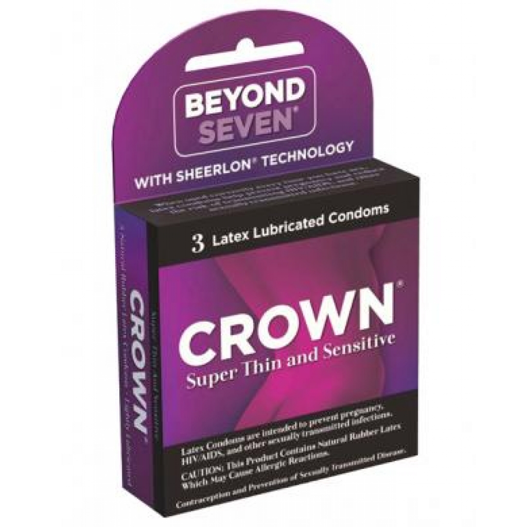 Crown Latex Condoms - 3 Pack Clear