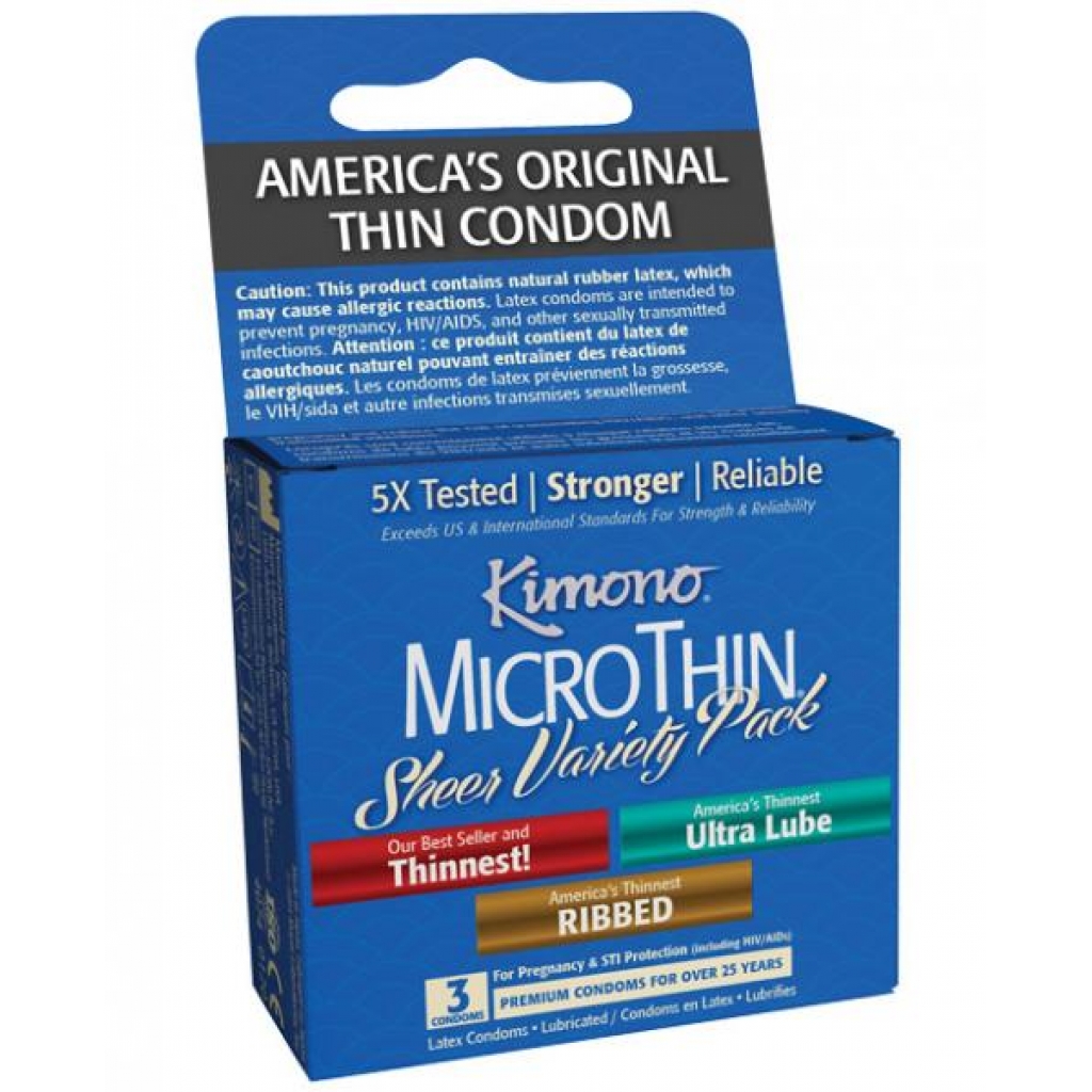 Kimono Micro Thin Condom Variety Pack - Clear