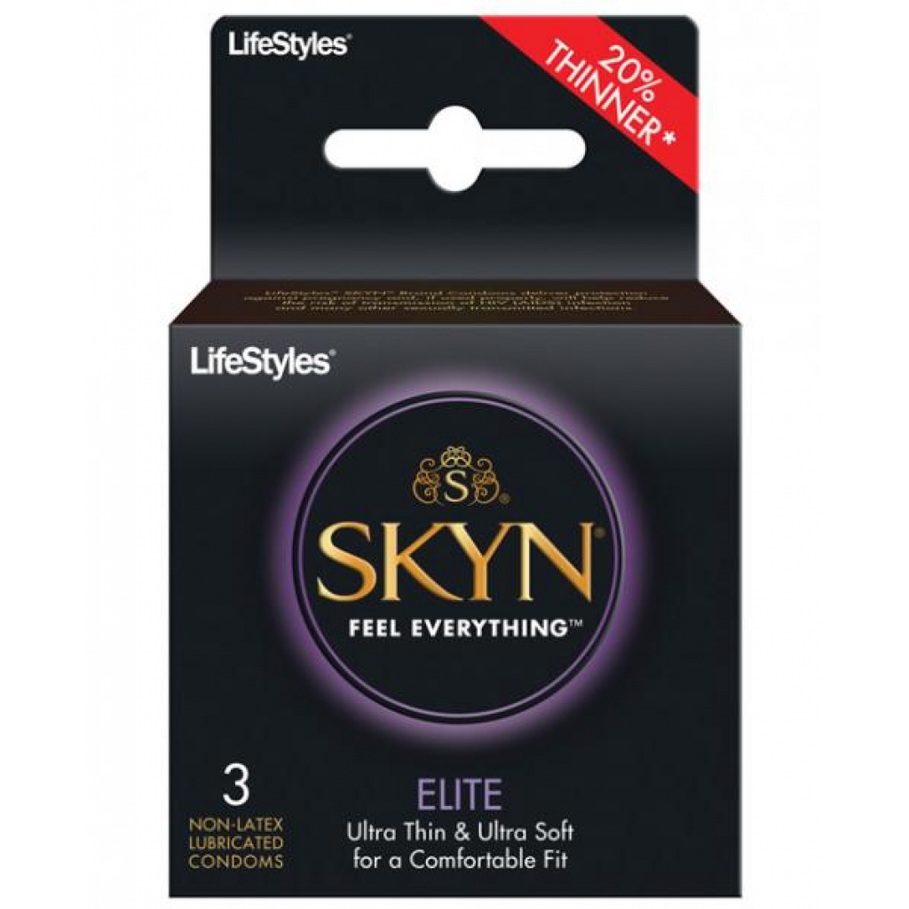 LifeStyles Skyn Elite 3-Pack - Non-Latex Lubricated Condoms