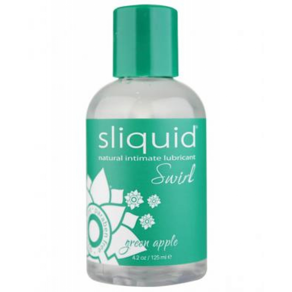 Sliquid Swirl Lubricant Green Apple Tart - 4.2 oz Clear