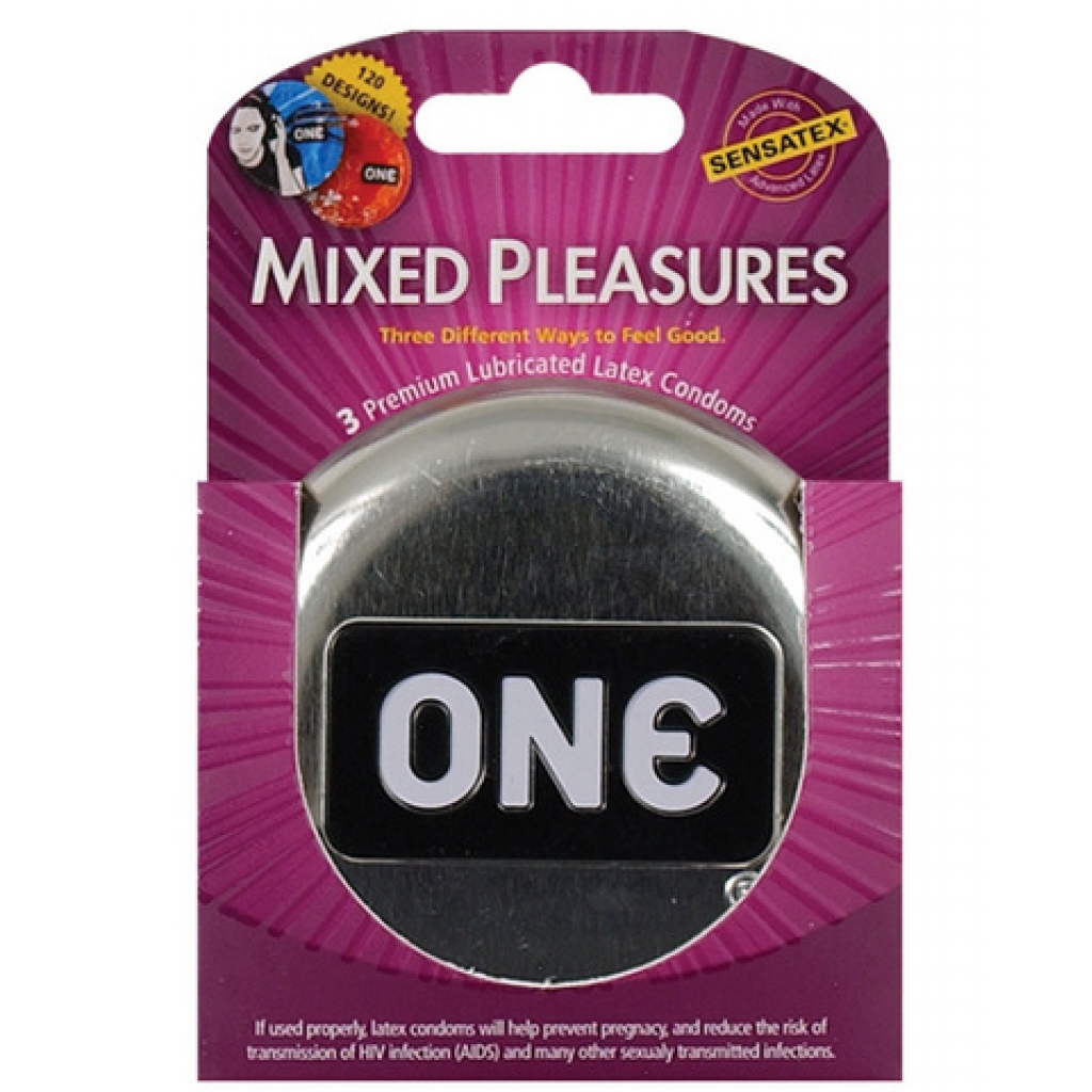 Next Generation Mixed Pleasure Condoms: 3-Pack Variety