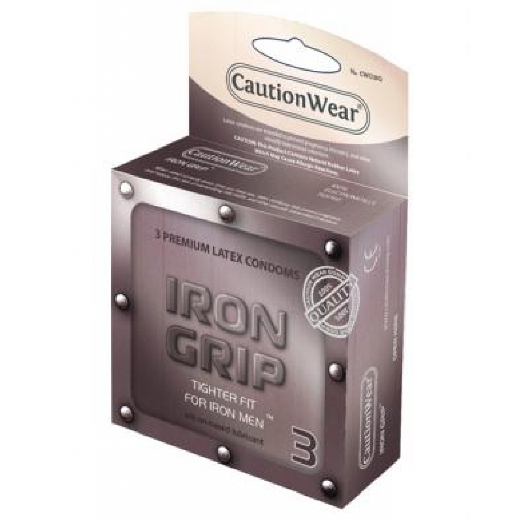 Caution Wear Iron Grip Snug Fit - Pack of 3 Clear