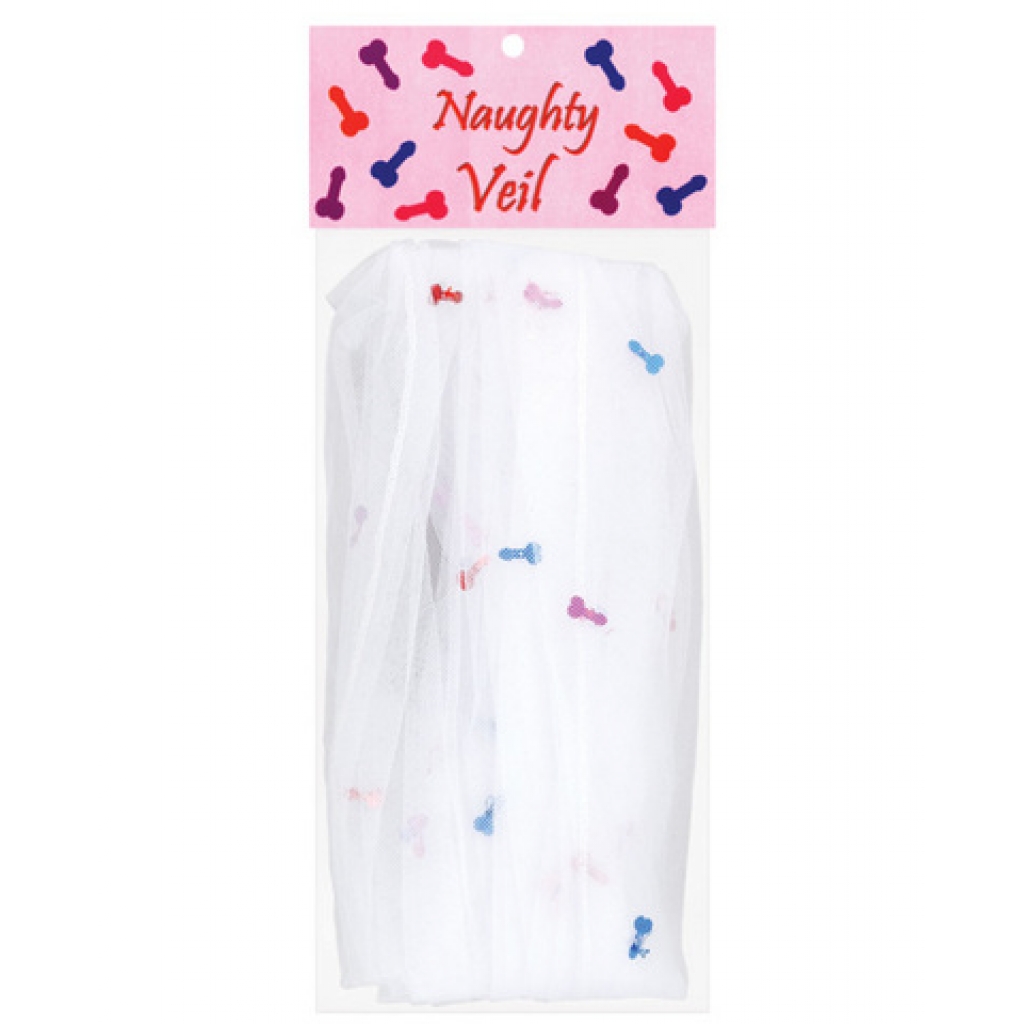 Naughty Veil - White, Playful Bridal Accessory