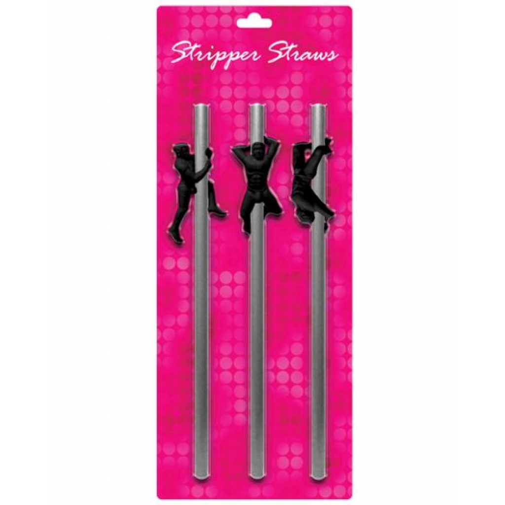 Stripper Straws - 3 Pack Silver