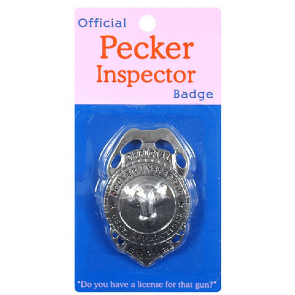 Pecker Inspector Badge - Silver