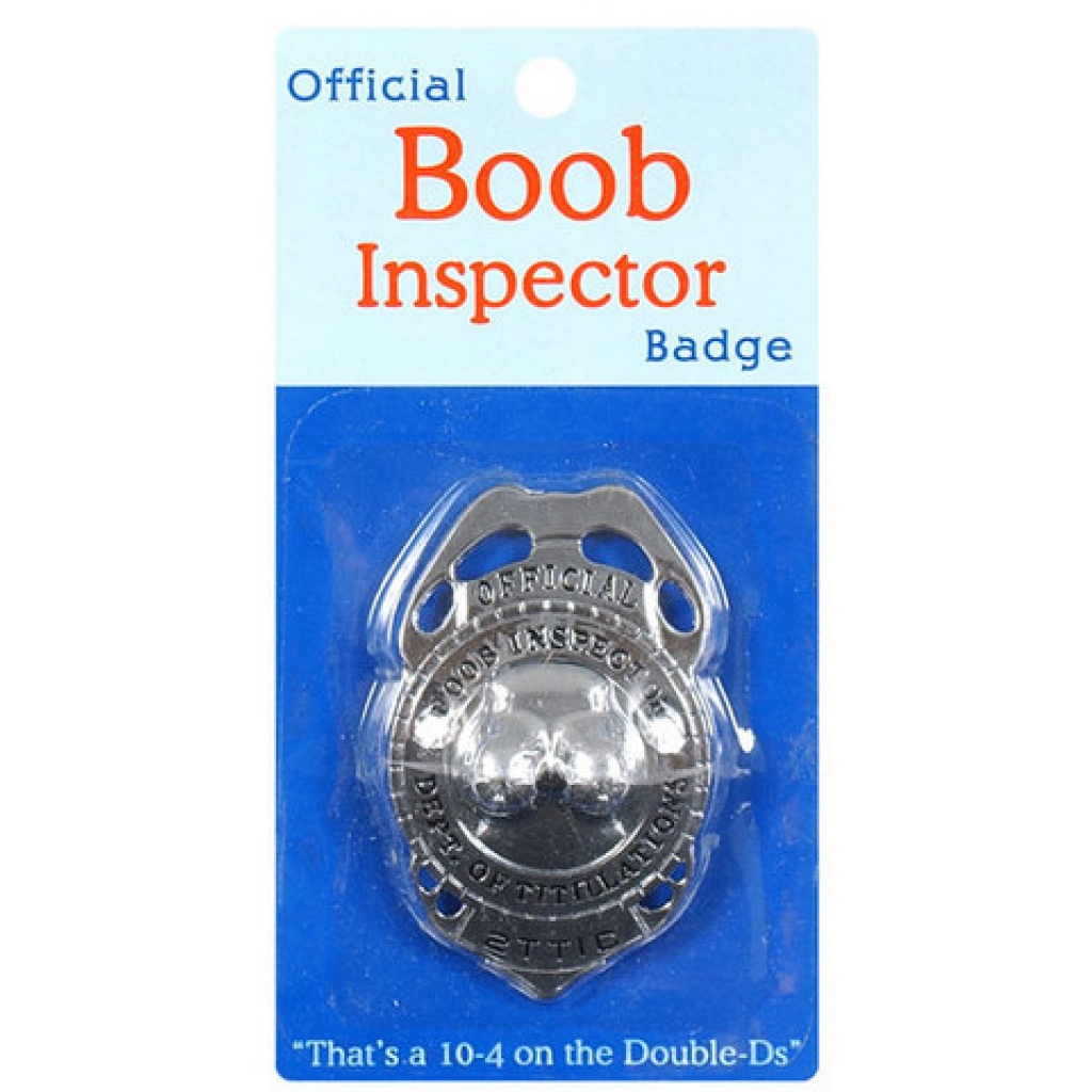 Boob Inspector Badge - Silver