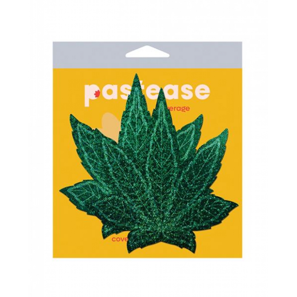 Pastease Coverage Glitter Pot Leaf - Green