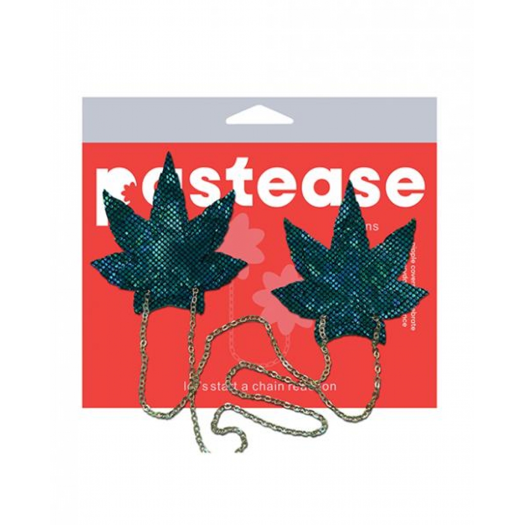 Pastease Chains Disco Weed Leaf - Green